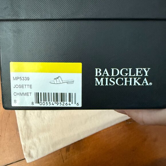 Badgley Mischka Collection Josette Slide Sandals, Champagne Gold, size 8, NIB - Picture 5 of 13